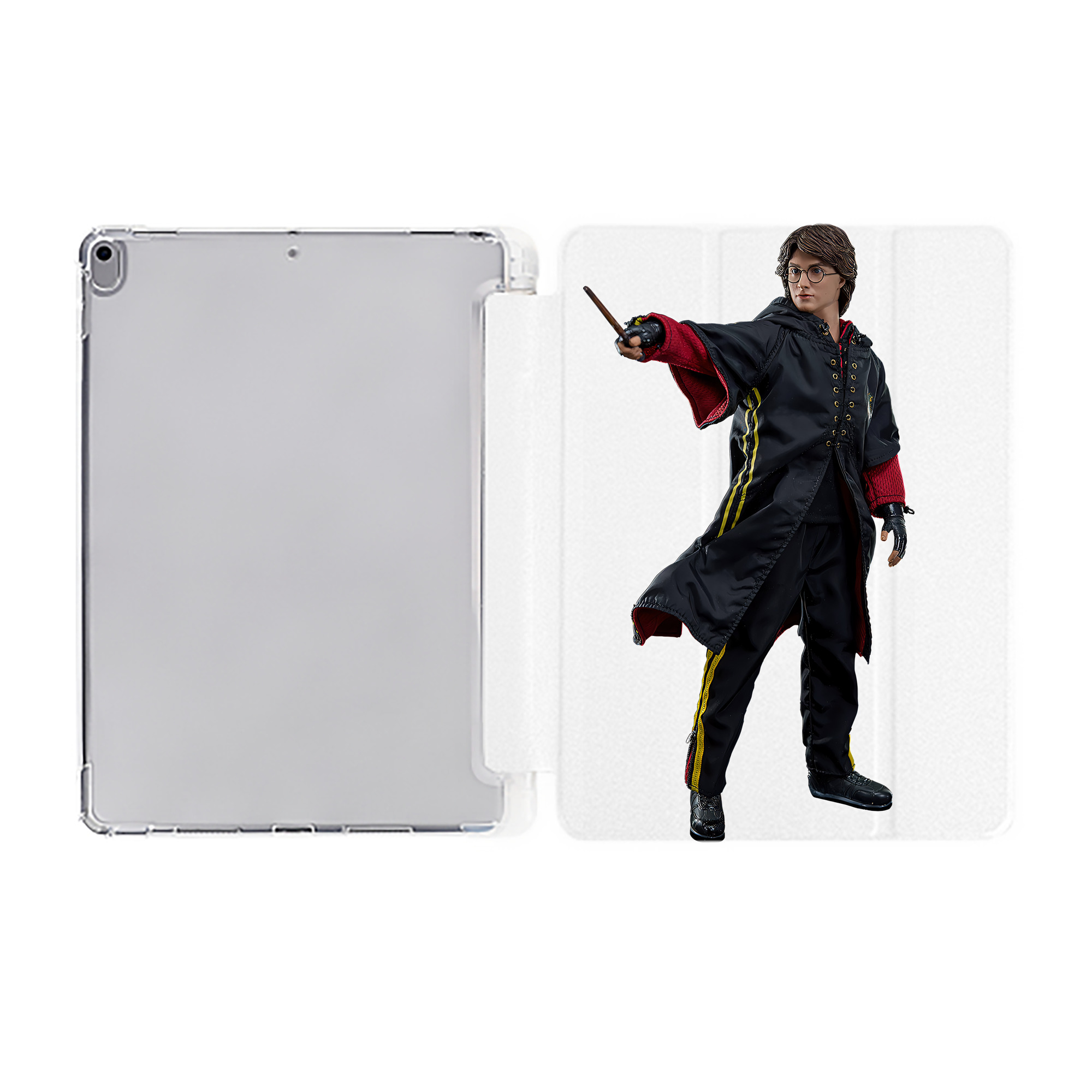（画像用） Harry Potter ハリー・ポッターシリーズ IPad ケース ペン収納付き 三つ折りスタンド PUレザー×シリコン 対応機種9.5/10.5/10.9インチ